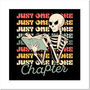 "Just One More Chapter" Skeleton Reading Posters and Art